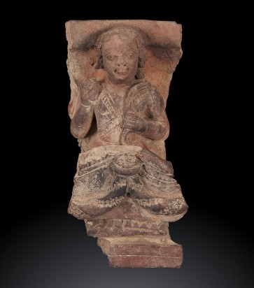 Antica terracotta Gupta raffigurante Arjuna