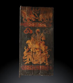 Thangka affissa su legno. Buddhismo esoterico